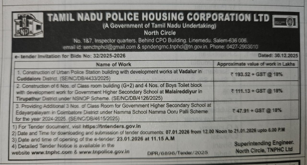 TN Tender 01 - Date 01 Jan 2026