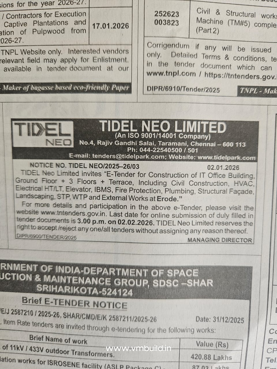 TN Tender 01 - 02 January 2026