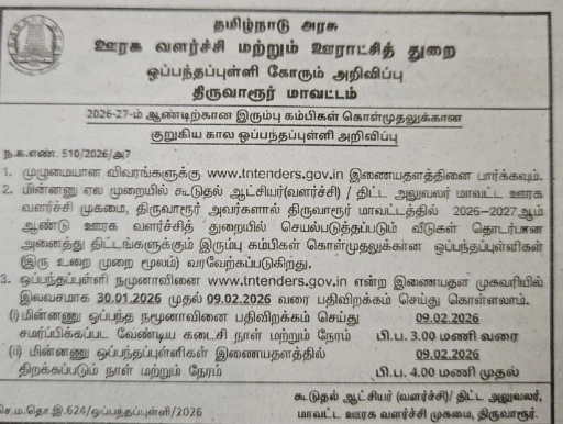 Material Supply: Rural Development Tender (Steel Bars)